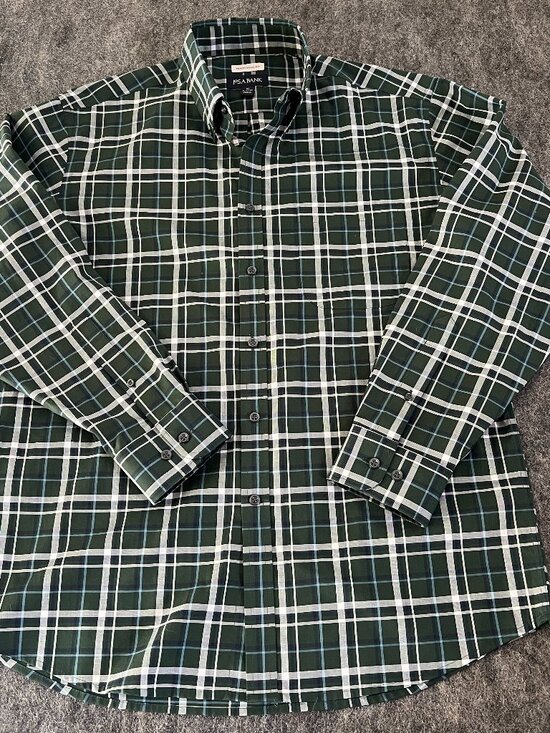 Jos. A. Bank Other - Jos. A. Bank Mens Medium Traditional Fit Green Plaid Check Long Sleeve Shirt